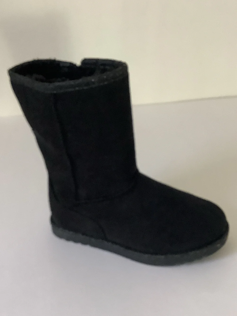 Jumping Beans Black Cozy Zip-Up Winter Boots for Toddlers
